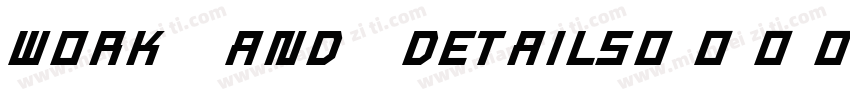 WORK AND DETAILS字体转换